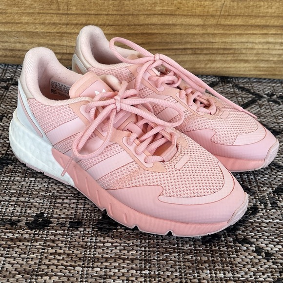 adidas Shoes - Adidas ZX 1K Boost Women's‎ Size 6 Peach Pink Hi‑Tail H6903R Running Shoes